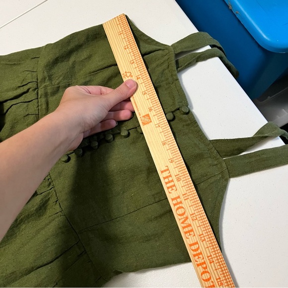 Madewell Button Down Jumpsuit Green Linen Cotton Size 0 T2 - Picture 11 of 11